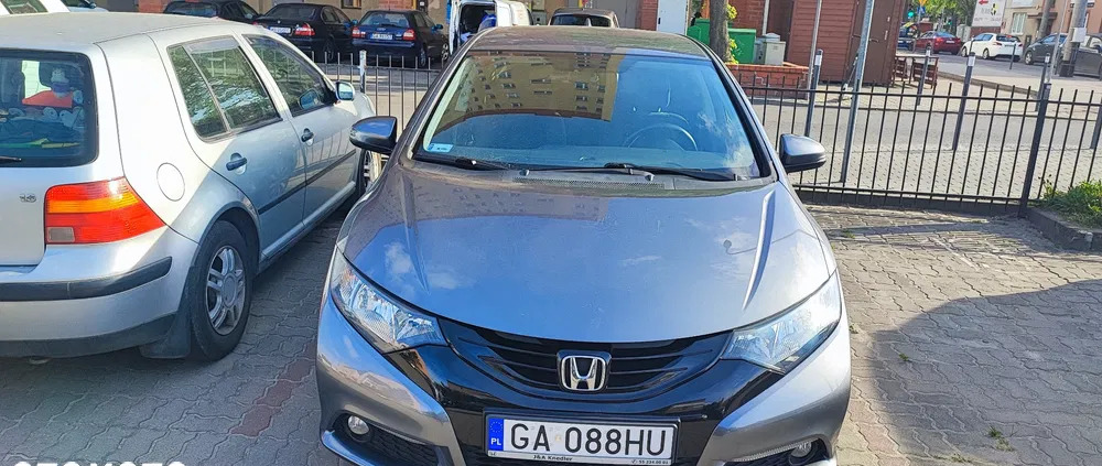 samochody osobowe Honda Civic cena 51500 przebieg: 141551, rok produkcji 2014 z Gdynia